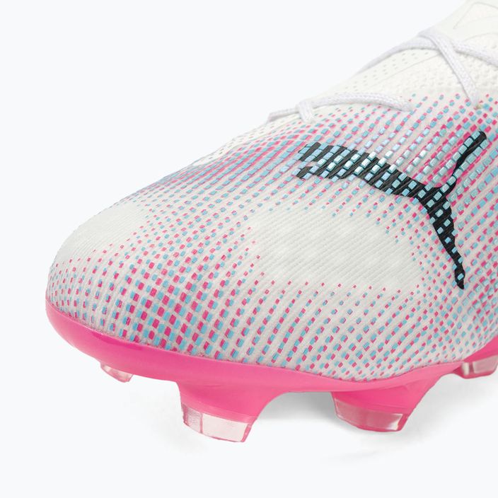PUMA Future 7 Ultimate Low FG/AG λευκό/μαύρο/ροζ δηλητήριο/λαμπερό νερό/ασημένια ομίχλη ποδοσφαίρου μπότες ποδοσφαίρου 7