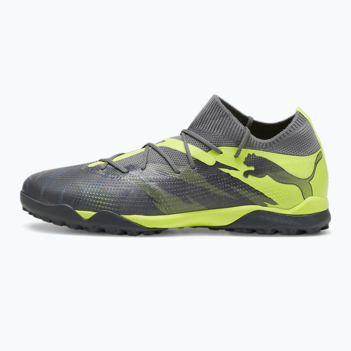 PUMA Future 7 Match Rush TT έντονο γκρι/κρύο σκούρο γκρι/ηλεκτρικό ασβέστη ποδοσφαιρικά παπούτσια 8