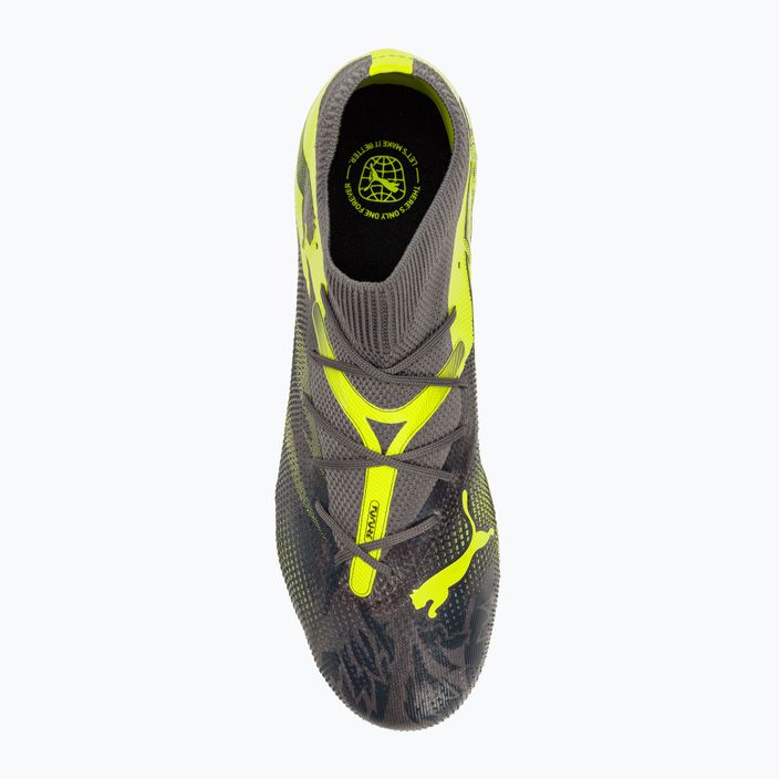PUMA Future 7 Match Rush FG/AG έντονο γκρι/κρύο σκούρο γκρι/ηλεκτρικό ασβέστη ποδοσφαιρικά παπούτσια 5