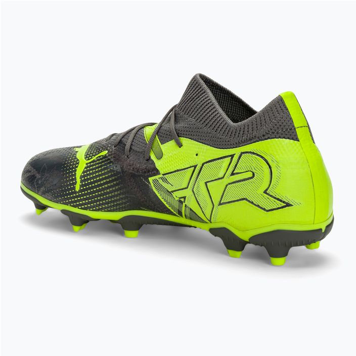 PUMA Future 7 Match Rush FG/AG έντονο γκρι/κρύο σκούρο γκρι/ηλεκτρικό ασβέστη παιδικά ποδοσφαιρικά παπούτσια 3