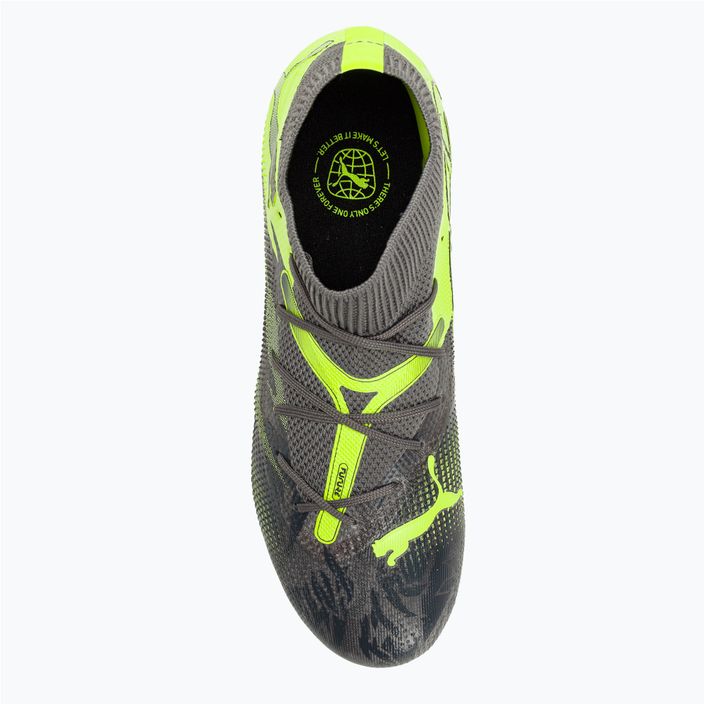 PUMA Future 7 Match Rush FG/AG έντονο γκρι/κρύο σκούρο γκρι/ηλεκτρικό ασβέστη παιδικά ποδοσφαιρικά παπούτσια 5