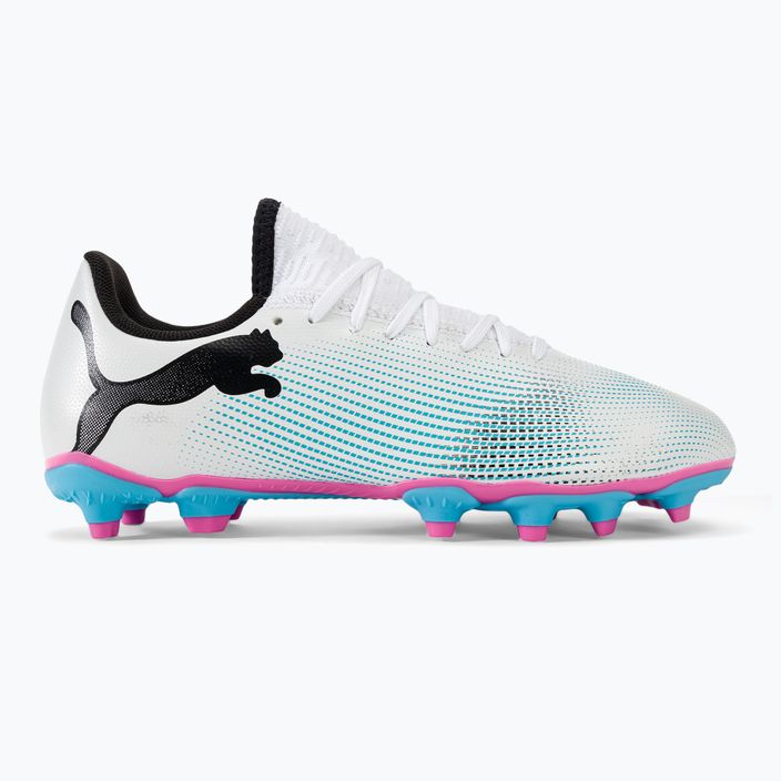 Παιδικά ποδοσφαιρικά παπούτσια PUMA Future 7 Play FG/AG puma λευκό/puma μαύρο/poison pink 2