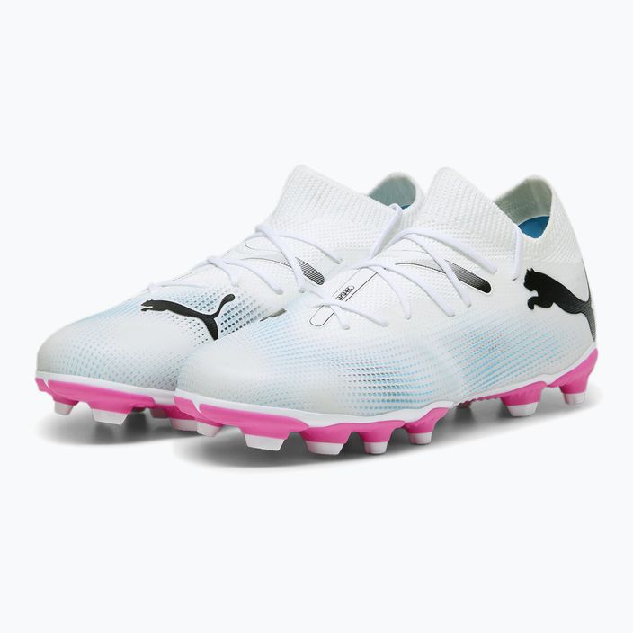 PUMA Future 7 Match FG/AG παιδικά ποδοσφαιρικά παπούτσια puma λευκό/puma μαύρο/poison pink 10