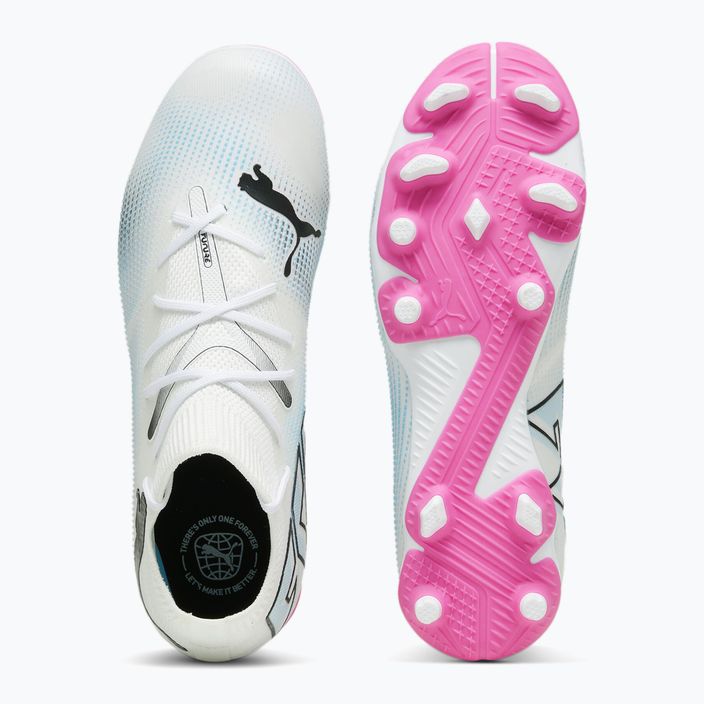 PUMA Future 7 Match FG/AG παιδικά ποδοσφαιρικά παπούτσια puma λευκό/puma μαύρο/poison pink 11