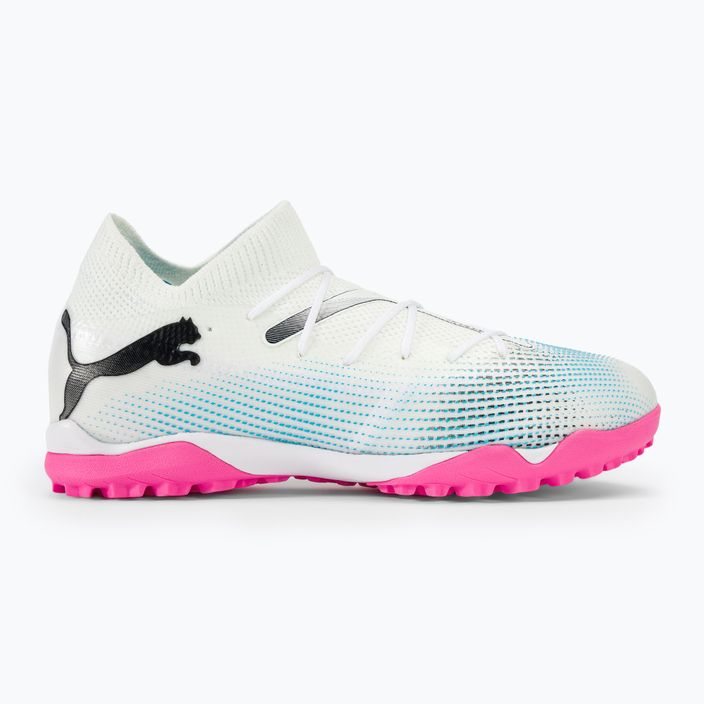 Παιδικά ποδοσφαιρικά παπούτσια PUMA 7 Match TT + Mid puma λευκό/puma μαύρο/poison pink 2