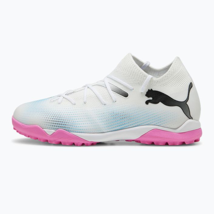 Παιδικά ποδοσφαιρικά παπούτσια PUMA 7 Match TT + Mid puma λευκό/puma μαύρο/poison pink 8