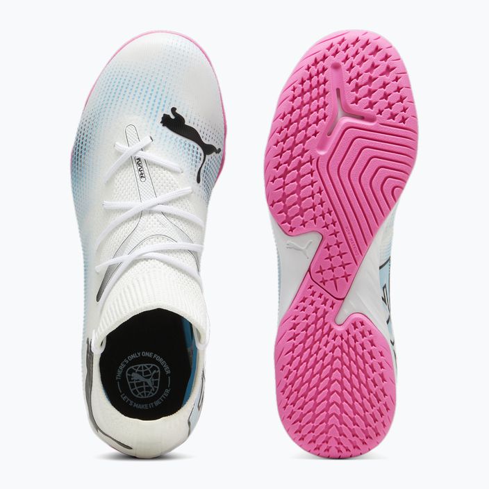 Παιδικά ποδοσφαιρικά παπούτσια PUMA 7 Match IT + Mid puma white/puma black/poison pink 11