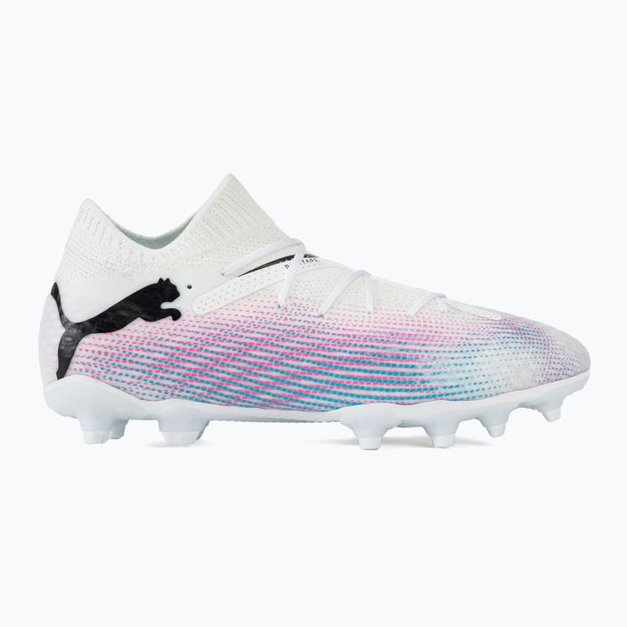 PUMA Future 7 Pro FG/AG Jr παιδικά ποδοσφαιρικά παπούτσια puma λευκό/puma μαύρο/poison pink 2