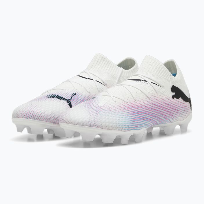 PUMA Future 7 Pro FG/AG Jr παιδικά ποδοσφαιρικά παπούτσια puma λευκό/puma μαύρο/poison pink 10