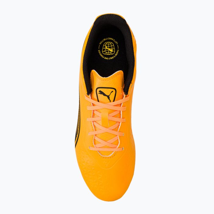 PUMA King Match Fg/Ag sun stream/puma black/sunset glow μπότες ποδοσφαίρου 5