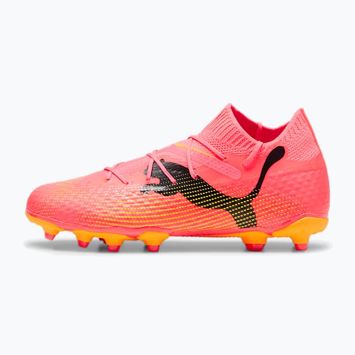 PUMA Future 7 Pro FG/AG Jr παιδικές μπότες ποδοσφαίρου sunset glow/puma black/sun stream 8