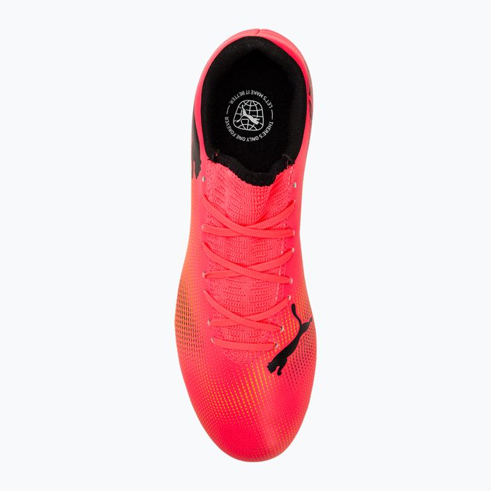 PUMA Future 7 Play FG/AG sunset glow/puma black/sun stream μπότες ποδοσφαίρου 5