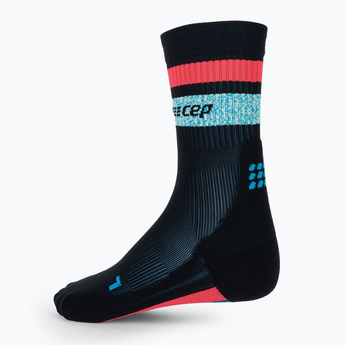 CEP Miami Vibes 80's ανδρικές κάλτσες συμπίεσης για τρέξιμο μαύρες/μπλε/ροζ 4