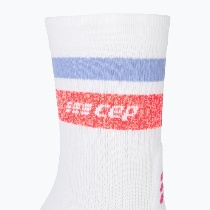 CEP Miami Vibes 80's λευκό/ροζ ουρανό ανδρικές κάλτσες συμπίεσης για τρέξιμο 5
