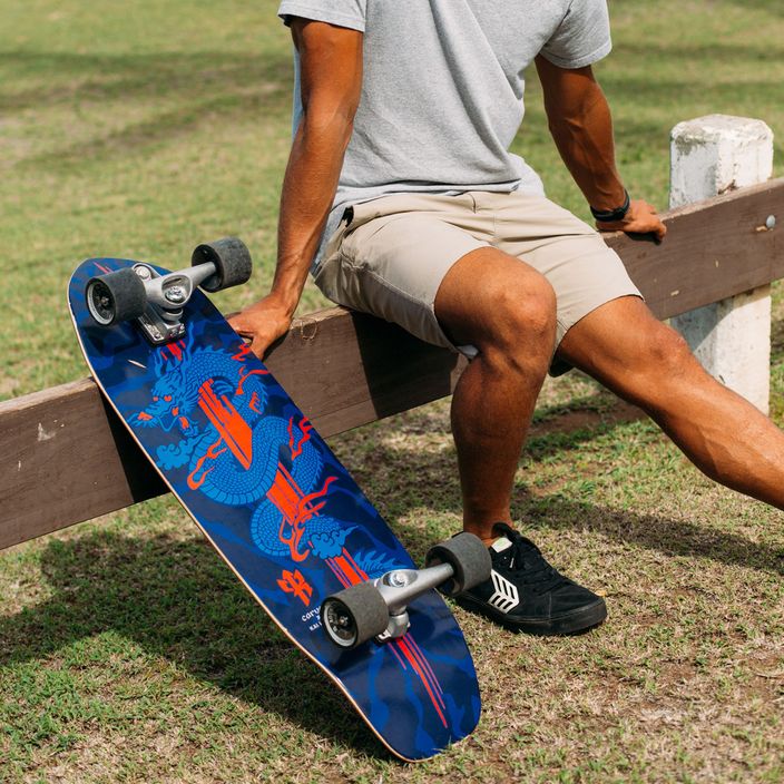 Surfskate skateboard Carver C7 Raw 34" Kai Dragon 2022 Complete μπλε και κόκκινο C1013011143 11