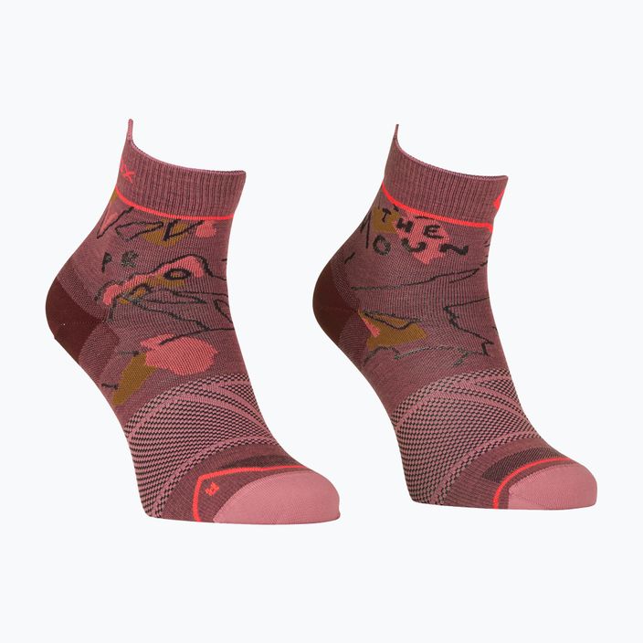 Γυναικείες κάλτσες πεζοπορίας ORTOVOX Alpine Light Quarter ροζ 5479100005
