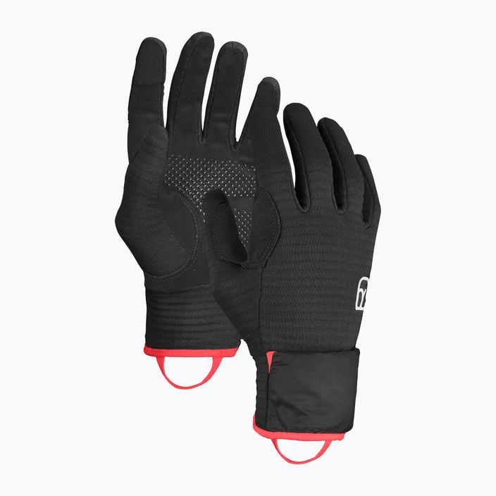 Γυναικεία γάντια σκι ORTOVOX Fleece Grid Cover μαύρο κοράκι 8