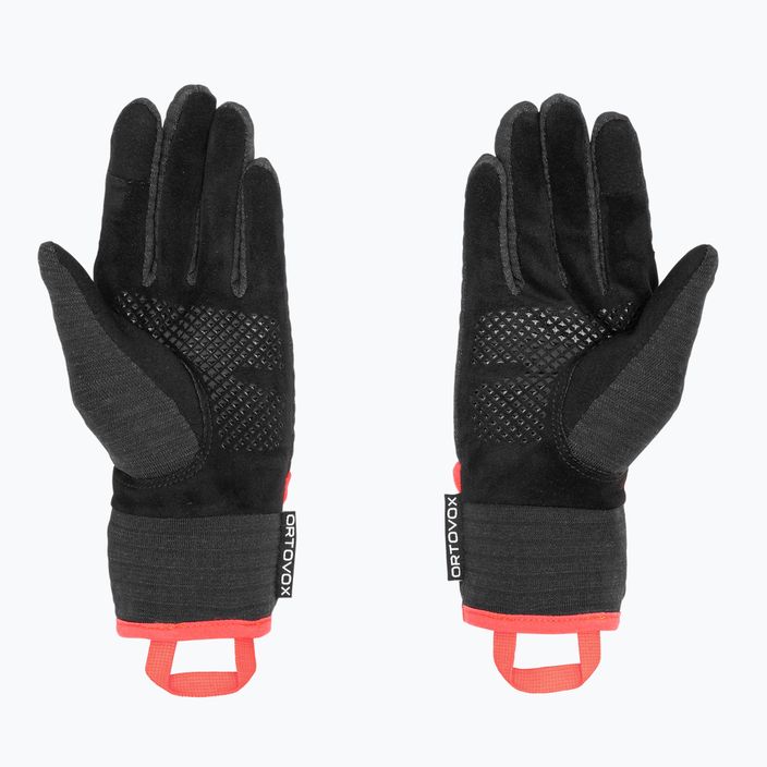 Γυναικεία γάντια σκι ORTOVOX Fleece Grid Cover μαύρο κοράκι 2