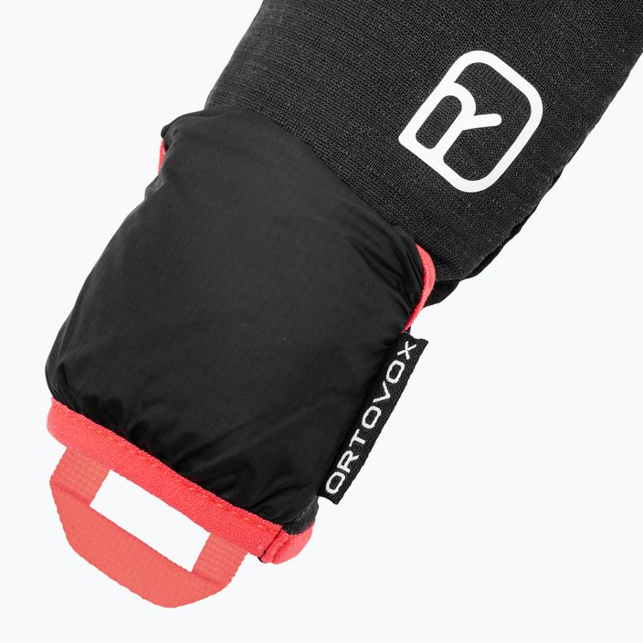 Γυναικεία γάντια σκι ORTOVOX Fleece Grid Cover μαύρο κοράκι 6