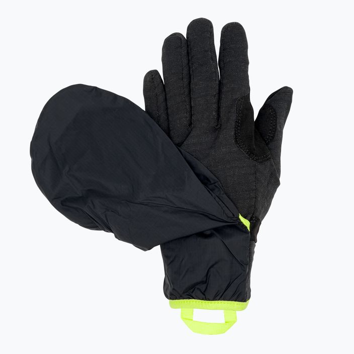 Ανδρικά γάντια αλεξιπτωτισμού ORTOVOX Fleece Grid Cover μαύρο κοράκι 7