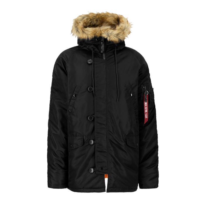 Alpha Industries ανδρικό μπουφάν N-3B VF μαύρο 2