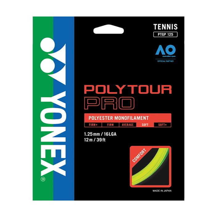Χορδή τένις YONEX Poly Tour Pro Set 12 m κίτρινη 2