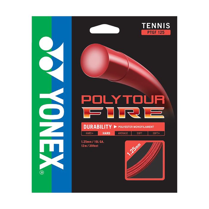 Χορδή τένις YONEX Poly Tour Fire Set 12 m κόκκινη 2