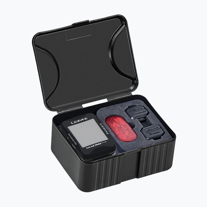 Lezyne MACRO PLUS GPS HRSC Φορτωμένο σετ μαύρο LZN-1-GPS-MACRO-V304-HS μετρητής κύκλου με αισθητήρα ρυθμού κίνησης 3