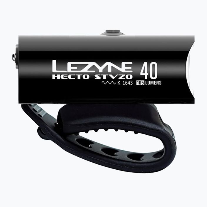 Lezyne Hecto Drive Stvzo 40 Μπροστινό γυαλιστερό μαύρο φως ποδηλάτου 2