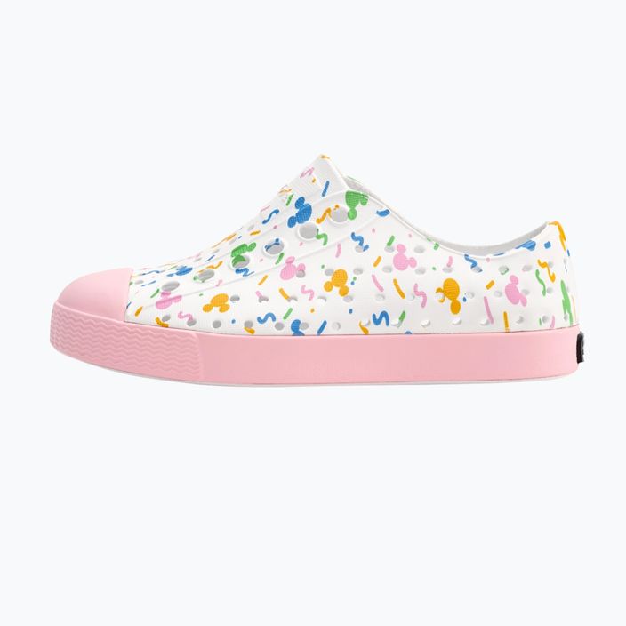 Native Jefferson Print Disney Jr παιδικά αθλητικά παπούτσια shell white/princess pink/pastel white confetti 10