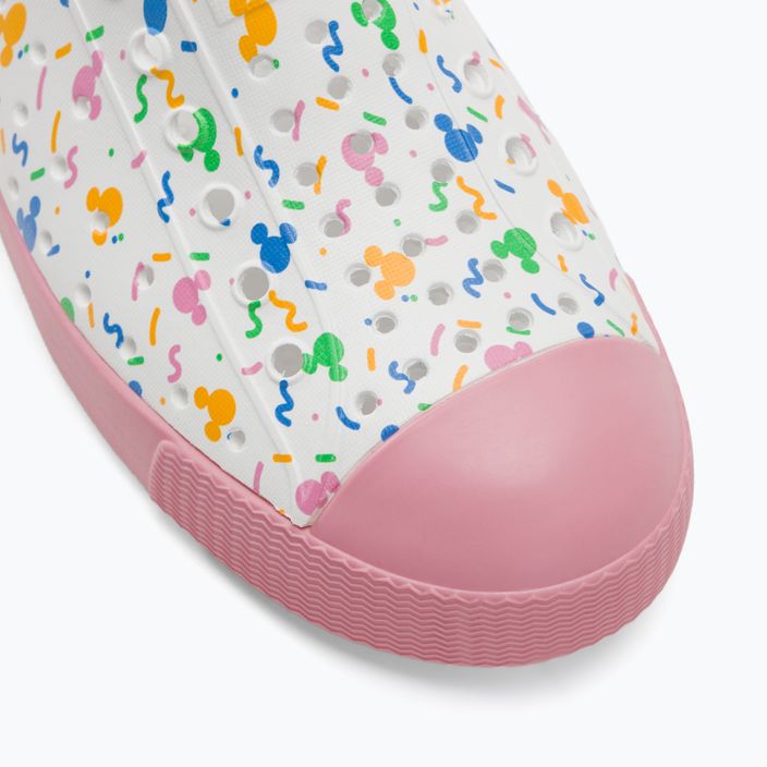 Native Jefferson Print Disney Jr παιδικά αθλητικά παπούτσια shell white/princess pink/pastel white confetti 7