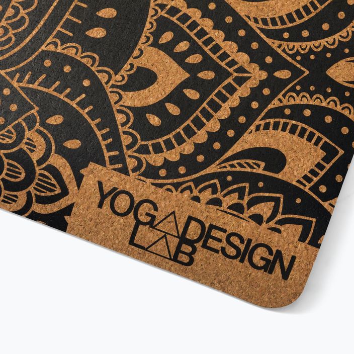 Yoga Design Lab Cork 3,5 mm καφέ Mandala Μαύρο στρώμα γιόγκα 3