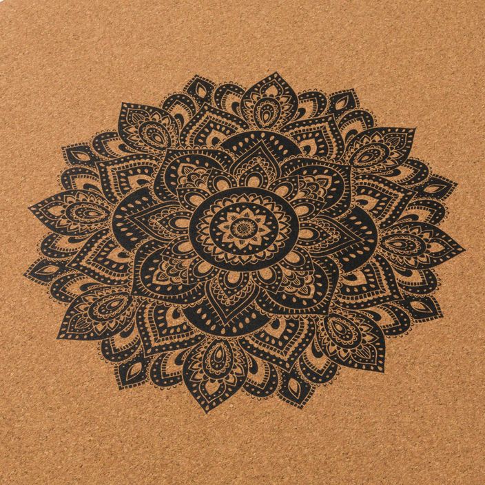 Yoga Design Lab Cork 3,5 mm καφέ Mandala Μαύρο στρώμα γιόγκα 4
