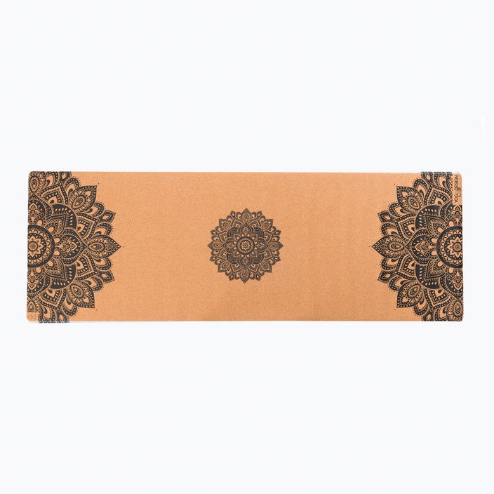 Yoga Design Lab Cork 1,5 mm καφέ Mandala Μαύρο χαλί γιόγκα ταξιδιού 2