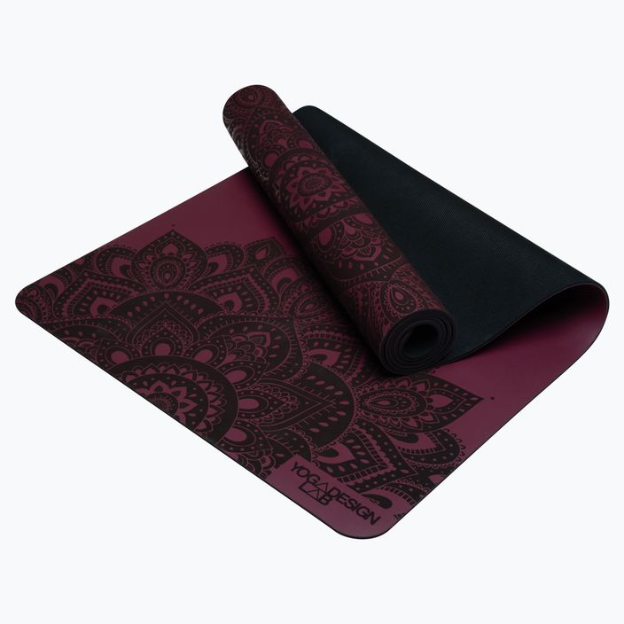 Yoga Design Lab Infinity Στρώμα γιόγκα 5 mm μοβ Mandala Burgundy 6