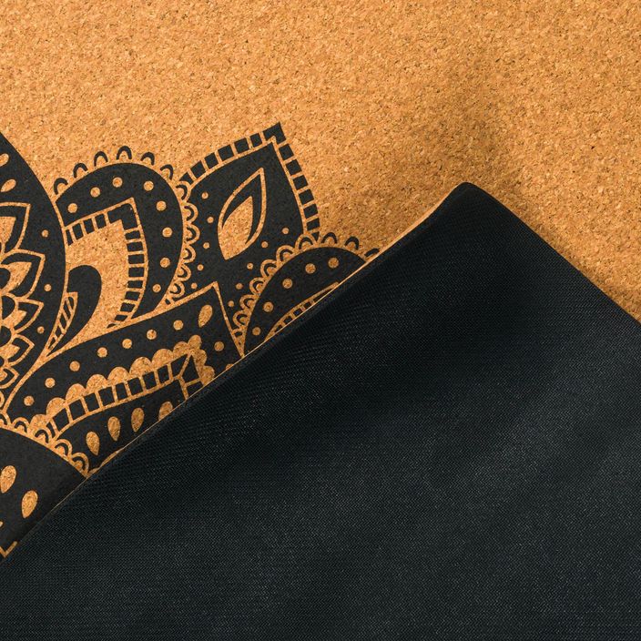Yoga Design Lab Cork 5,5 mm καφέ Mandala Μαύρο στρώμα γιόγκα 6