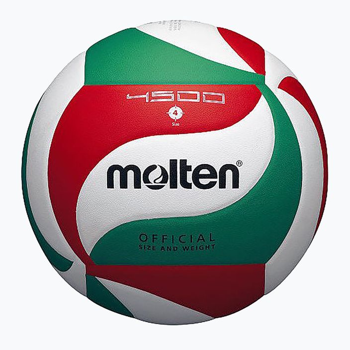 Molten volleyball V4M4500-4 λευκό/πράσινο/κόκκινο μέγεθος 4 4
