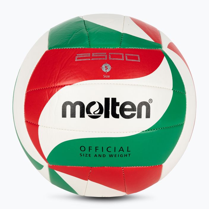 Molten volleyball V5M2500-5 λευκό/πράσινο/κόκκινο μέγεθος 5