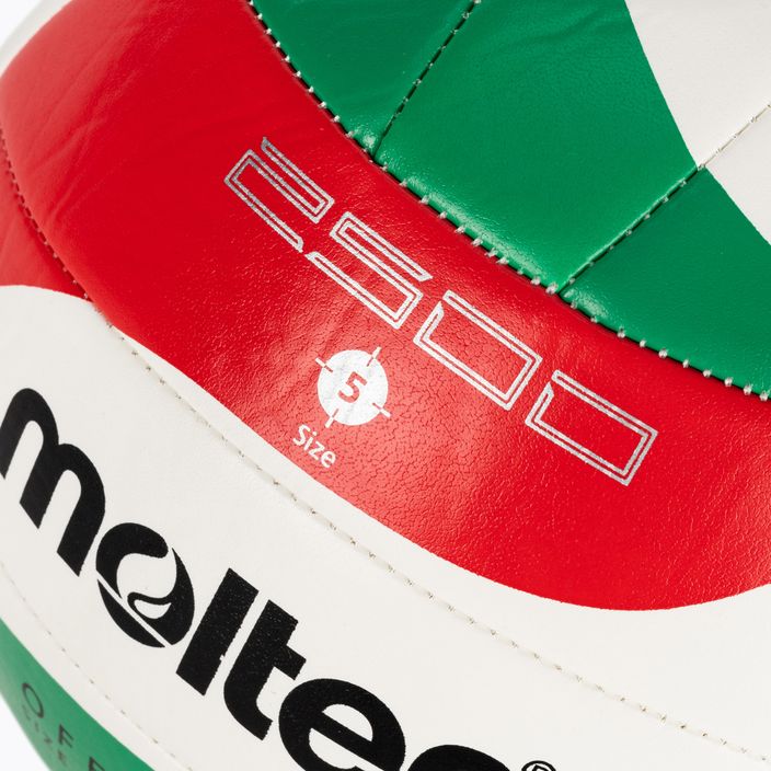 Molten volleyball V5M2500-5 λευκό/πράσινο/κόκκινο μέγεθος 5 3