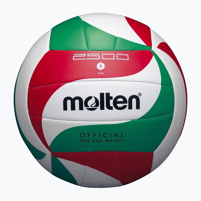 Molten volleyball V5M2500-5 λευκό/πράσινο/κόκκινο μέγεθος 5 4