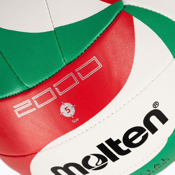 Molten volleyball V5M2000-5 λευκό/πράσινο/κόκκινο μέγεθος 5 3
