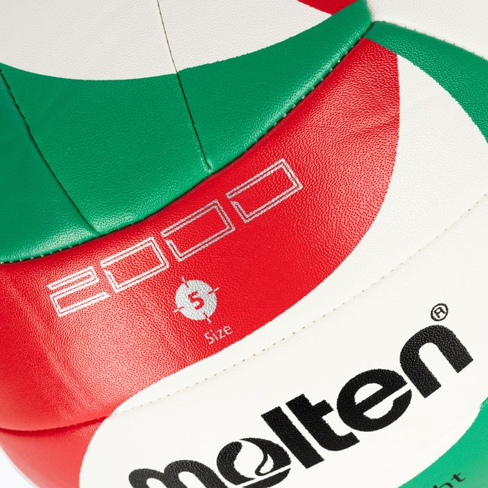 Molten volleyball V5M2000-L-5 λευκό/πράσινο/κόκκινο μέγεθος 5 3