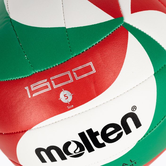 Molten volleyball V5M1500-5 λευκό/πράσινο/κόκκινο μέγεθος 5 3