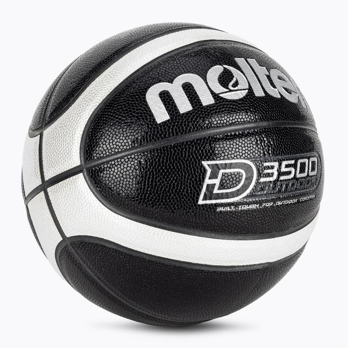 Molten basketball B6D3500-KS μαύρο/ασημί μέγεθος 6 2