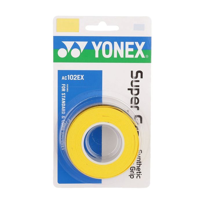 Τυλίγματα για ρακέτες μπάντμιντον YONEX AC 102 EX 3 τεμ. κίτρινο 2