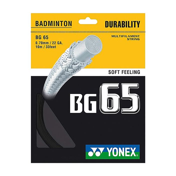 Χορδή Badminton YONEX BG 65 Set 10 m μαύρο 2