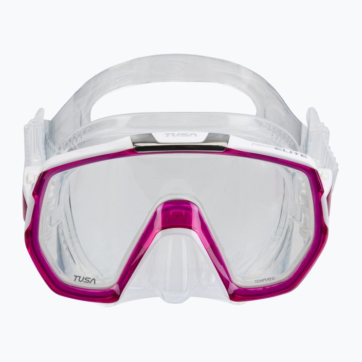 TUSA Freedom Elite ροζ και διαφανής μάσκα κατάδυσης M-1003 2