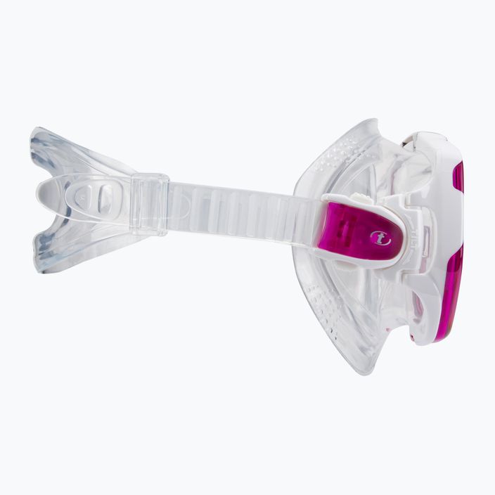 TUSA Freedom Elite ροζ και διαφανής μάσκα κατάδυσης M-1003 3