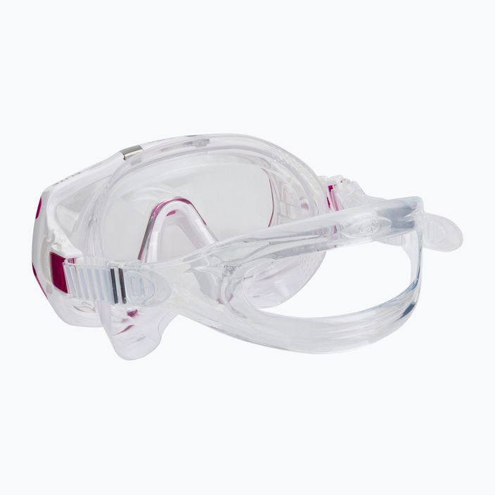 TUSA Freedom Elite ροζ και διαφανής μάσκα κατάδυσης M-1003 4
