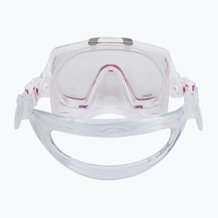 TUSA Freedom Elite ροζ και διαφανής μάσκα κατάδυσης M-1003 5
